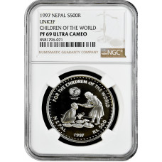 Nepal 500 rupees BS 2053 (1997), NGC PF69 UC, "UNICEF - Children of the World"