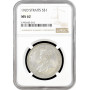 Straits Settlements 1 Dollar 1920, NGC MS62, "König Georg V (1911 - 1935)"