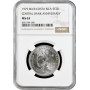 Costa Rica 5 colones 1975, NGC MS63, "25th Anniversary - Central Bank"