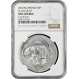 Мексика 5 песо 2001 г. Mo, NGC UNC Det., "Вымирающие виды - Чёрный медведь"