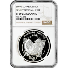 Slowakei 500 Kronen 1997, NGC PF69 UC, "Pieninen-Nationalpark" Top Pop 2/0