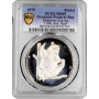 Germany - FRG silver medal 1975, PCGS MS65, "110th Ann. Hannover Zoo - Bear"