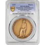 Germany - Third Reich bronze medal 1935, PCGS SP64, "Saarland, Hitler" Top Pop