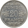 Tunisia 20 francs AH 1353 (1934), UNC, "French protectorate (1890 - 1957)"