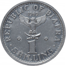 Biafra 1 Schilling 1969, UNC, "Republik Biafra (1967 - 1970)"