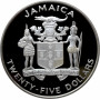 Ямайка 25 долларов 1991 г. CHI, PROOF, "500 лет открытию Нового мира"