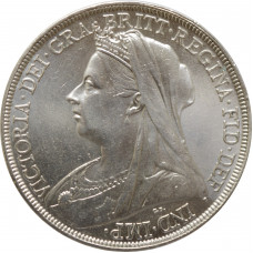 Großbritannien 1 Krone 1896, UNC, "Königin Victoria (1838 - 1901)" Silbermünze