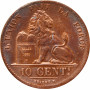 Бельгия 10 сантимов 1832 г., UNC Details, "Король Леопольд I (1832 - 1865)"