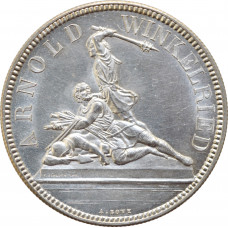 Швейцария 5 франков 1861 г., UNC, "Стрелковый фестиваль в Нидвальдене"