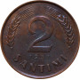 Lettland 2 Centimes 1937, UNC, "Erste Republik (1922 - 1940)"