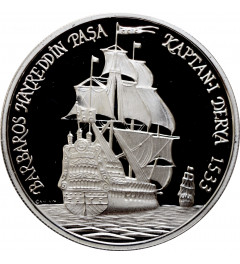 Турция 1.500.000 лир 1997 г., PROOF, "Хайреддин Барбаросса /корабль/"