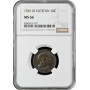 Ватикан 10 чентезимо 1941 г., NGC MS66, "Папа Пий XII (1939 - 1958)"