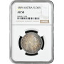 Австрия 1 флорин 1889 г., NGC AU58, "Император Франц Иосиф I (1848 - 1916)"