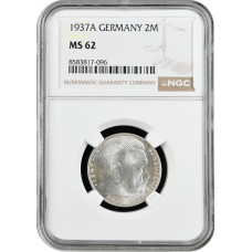 Germany - Third Reich 2 reichsmark 1937 A, NGC MS62, "Nazi Germany (1933-1945)"