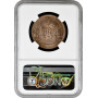 Гаити 2 сантима 1881 г., NGC MS65 RB, "Республика Гаити (1863 - 1985)"