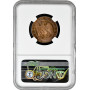 Франция 5 сантимов 1863 г. A, NGC MS65 RB, "Император Наполеон III (1852 - 1870)" Top Pop
