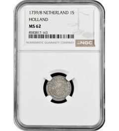 Netherlands (Holland) 1 stuiver 1739/8, NGC NS62, "Dutch Republic (1701 - 1794)"