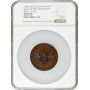 Belgium bronze medal 1885, NGC MS63 BN, "Railway 50th Anniversary" Top Pop