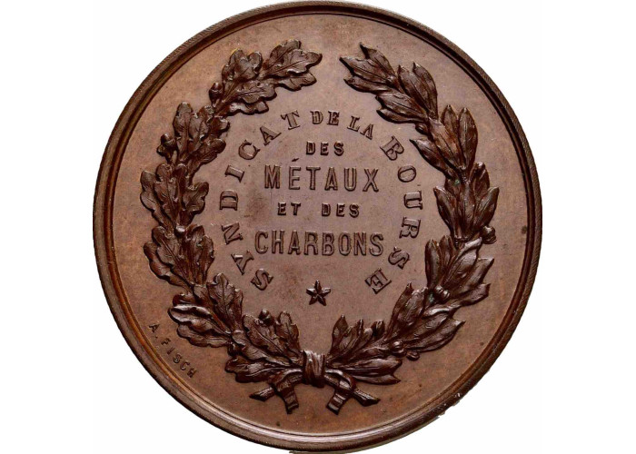 Belgium bronze medal 1885, NGC MS63 BN, "Railway 50th Anniversary" Top Pop