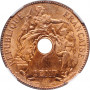 Indochina 1 cent 1902 A, NGC MS65 RB, "French Indochina (1885 - 1954)"