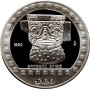 Mexico 100 pesos 1992 Mo, PROOF, "Pre-Columbian culture - Brasero Efigie" silver