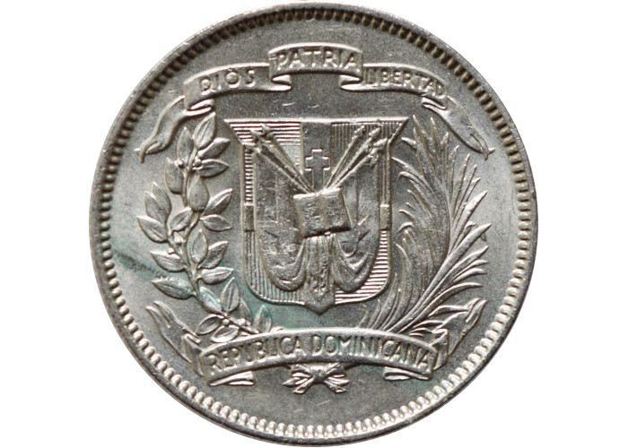 Dominikanische Republik 25 Centavos 1961, UNC, "Republik  (1937 - 2023)"