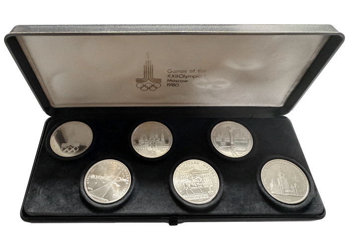 Russia - USSR coins set 1977-1980, BU, "XXII summer Olympic Games, Moscow 1980"
