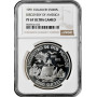 Ecuador 5000 sucres 1991, NGC PF67 UC, "Encounter of the Two Worlds" silver coin