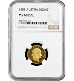 Austria 1 ducat 1888, NGC MS60 PL, "Emperor Franz Joseph I (1848 - 1916)" gold