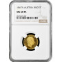 Austria 1 ducat 1867 A, NGC MS60 PL, "Emperor Franz Joseph I (1848 - 1916)" gold