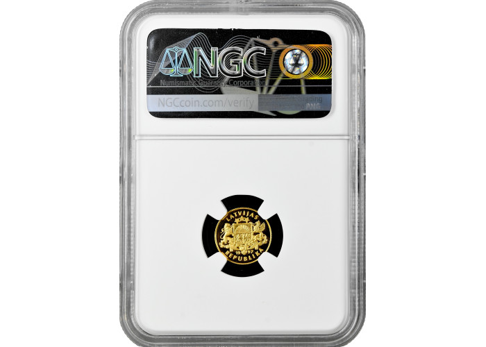 Latvia 10 latu 1997, NGC PF70 UC, "Sailing Ship "Julia Maria" gold coin Top Pop