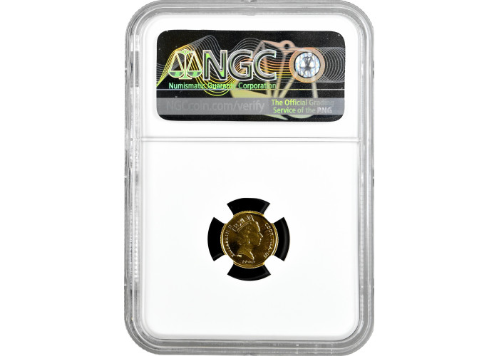 Острова Кука 25 долларов 1990 г. PM, NGC PF68 CAMEO, "Вымирающие виды - Тигр"