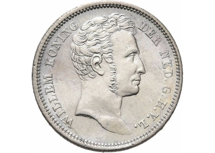 Голландская Ост-Индия 1/4 гульдена 1840 г., NGC UNC Details, "Король Виллем I (1826 - 1840)"