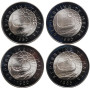 Malta 5 Liri Satz 1985, PROOF, "Maritime Geschichte"