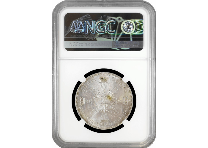 Preussen 1 Taler 1861, NGC MS63, "Krönung von Wilhelm und Augusta"