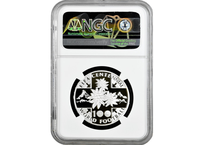 Schweiz 20 Franken 2004 B, NGC PF69 UC, "100 Jahre FIFA" Silbermünze