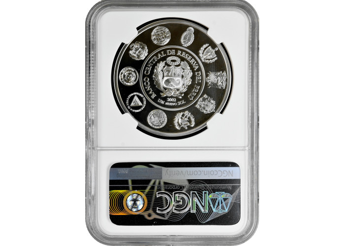 Peru 1 Nuevo Sol 2002, NGC PF69 CAM, "Ibero-Armerika - Keramik Moche" Top Pop