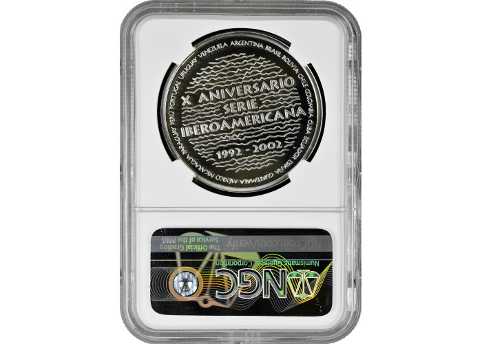 Испания Медаль 2002 г., NGC PF69 UC, "VI Иберо-американская серия - Морское дело" Top Pop