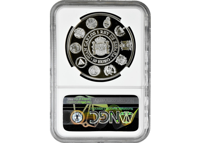 Spanien 10 Euro 2002, NGC PF69 UC, "Ibero-Amerika - 10 Euro" Top Pop