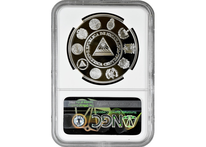 Nicaragua 10 Cordobas 2005, NGC PF69 UC, "Ibero-America - Leon Cathedral"