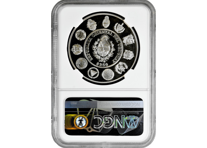Uruguay 250 Pesos 2000, NGC PF69 UC, "Ibero-Amerika - Der Mensch & sein Pferd"