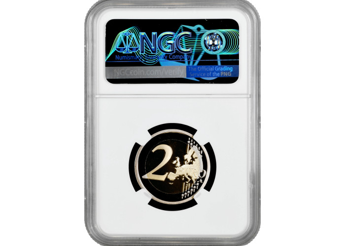 Ватикан 2 евро 2020 г., NGC PF69 UC, "500 лет со дня смерти Рафаэля"