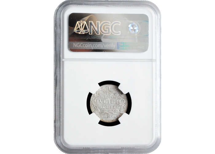 Саксен-Гота-Альтенбург 1/24 талера 1755 г., NGC MS65, "200 лет Аугсбургскому миру"