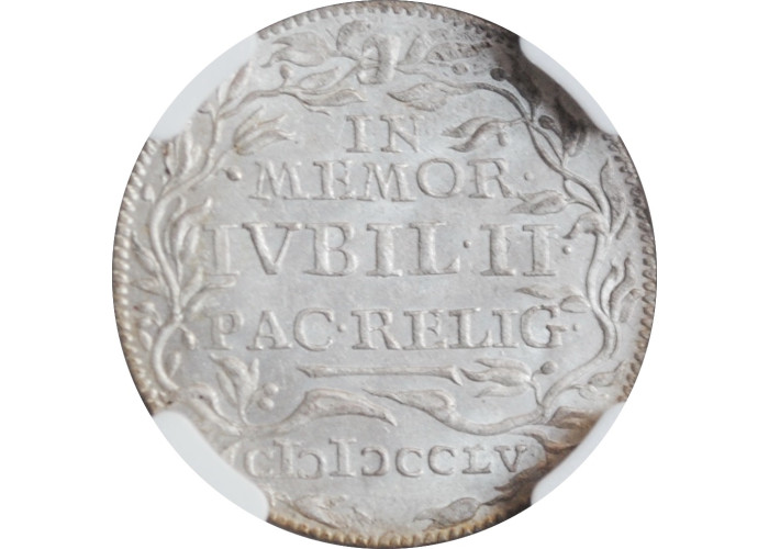 Саксен-Гота-Альтенбург 1/24 талера 1755 г., NGC MS65, "200 лет Аугсбургскому миру"