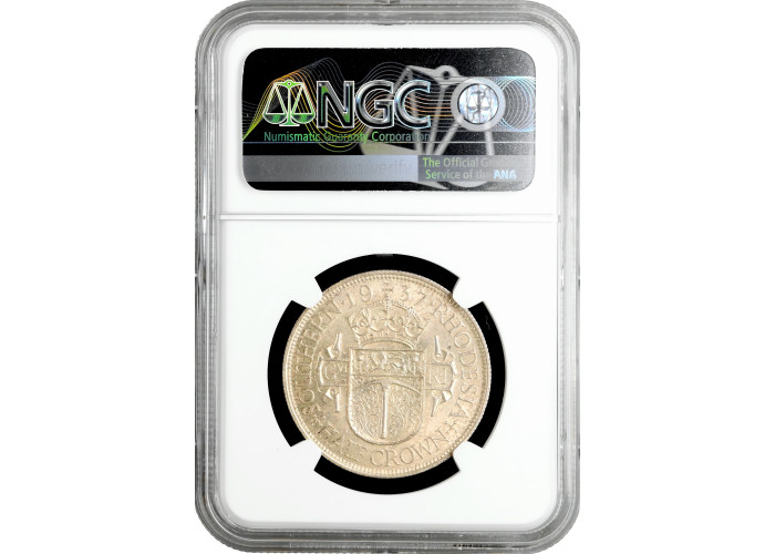Southern Rhodesia 1/2 crown 1937, NGC MS64, "British colony (1932 - 1955)"
