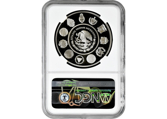 Mexico 5 pesos 2000 Mo, NGC PF69 UC, "Spanish America - Cowboy" silver coin