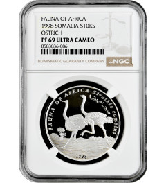 Oman 2 1/2 rials 1987, NGC PF69 UC, "25th Anniversary - World Wildlife Fund"