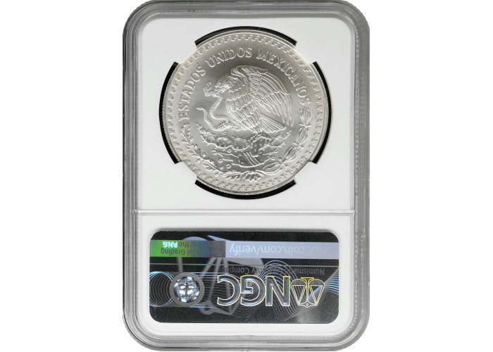 Mexico 1 onza 1996 Mo, NGC MS69, "Silver Bullion Coinage "Libertad"