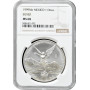 Mexico 1 onza 1999 Mo, NGC MS68, "Silver Bullion Coinage "Libertad"