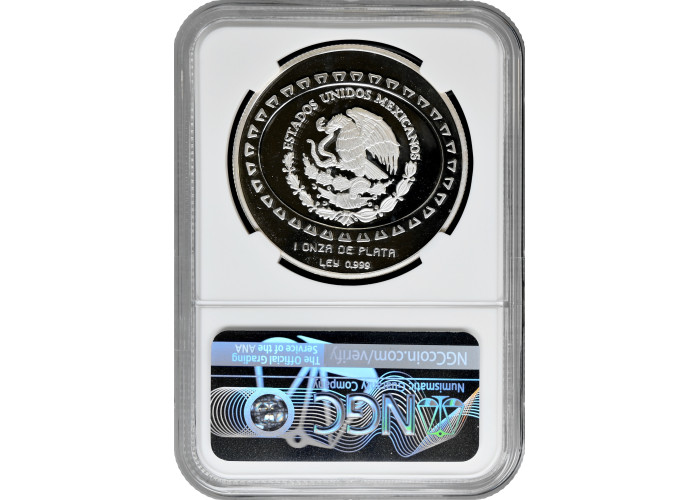 Mexico 5 pesos 1997, NGC PF67 UC, "Teotihuacan - Vasija" silver coin